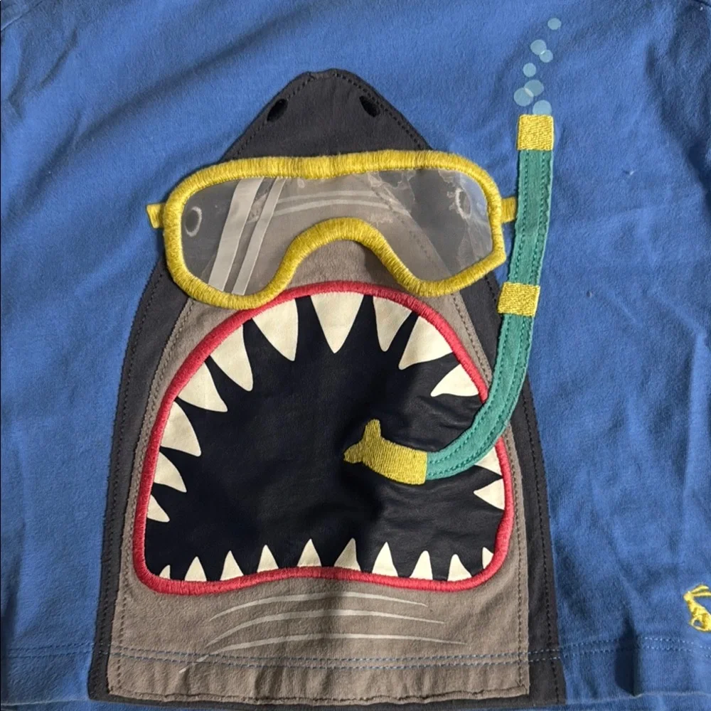 Joules Blue Shark T-Shirt and Yellow Shorts Set - Picture 6 of 7